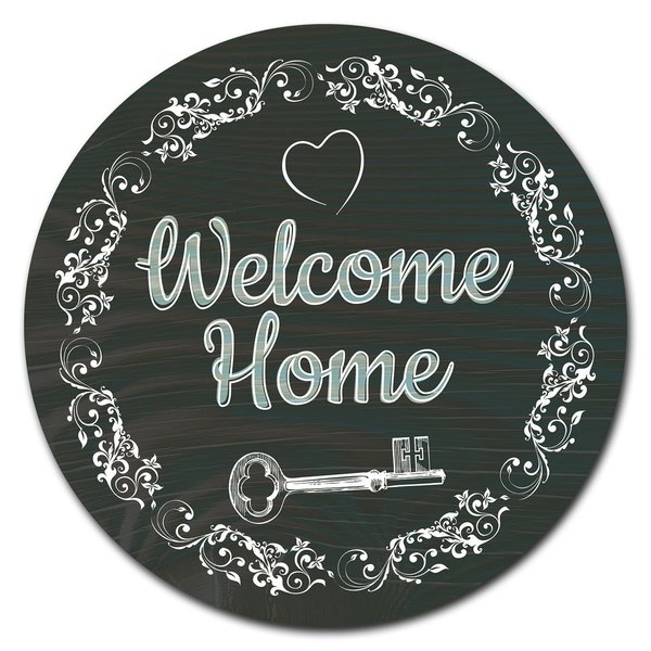 Signmission Corrugated Plastic Sign With Stakes 24in Circular-Welcome Foolish Mortals C-24-CIR-WS-Welcome Home